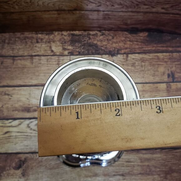 VINTAGE E.P. ZINC Silver-plated Candlestick Candle Holder Made in England - Picture 10 of 11